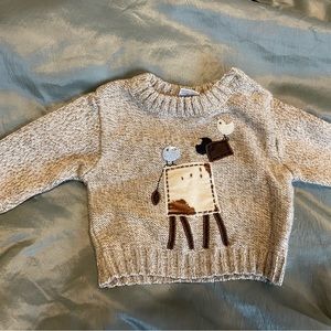 Starting Out 9 month sweater patchwork animals EUC